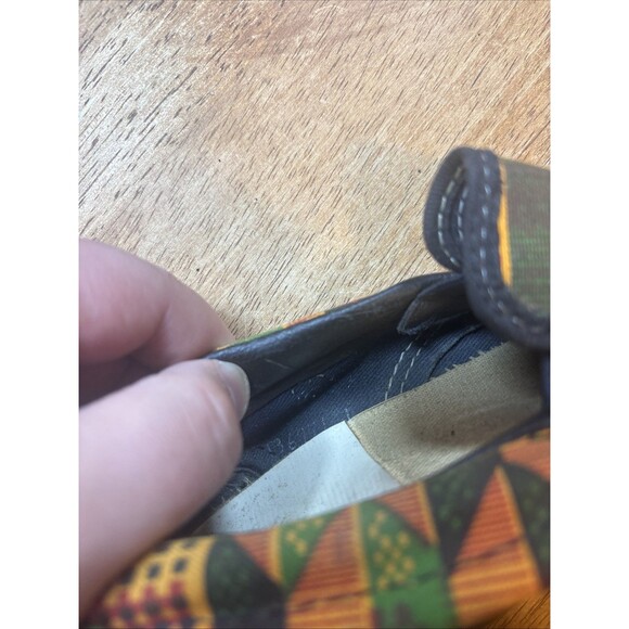 Vintage Vans Size 6 90s Shoes Made in USA Kente Cloth Print Slip On main image 8